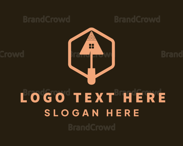 House Trowel Construction Logo