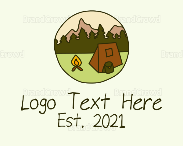 Nature Campsite Destination Logo