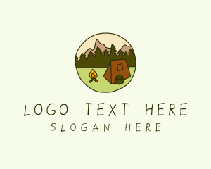 Mountain - Nature Campsite Destination logo design