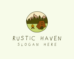 Nature Campsite Destination logo design