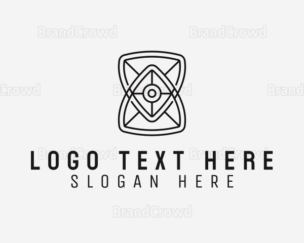 Geometric Hourglass Architecture Logo