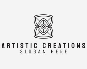 Creations - Geometric Hourglass Architecture logo design