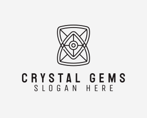 Geometric Hourglass Architecture logo design