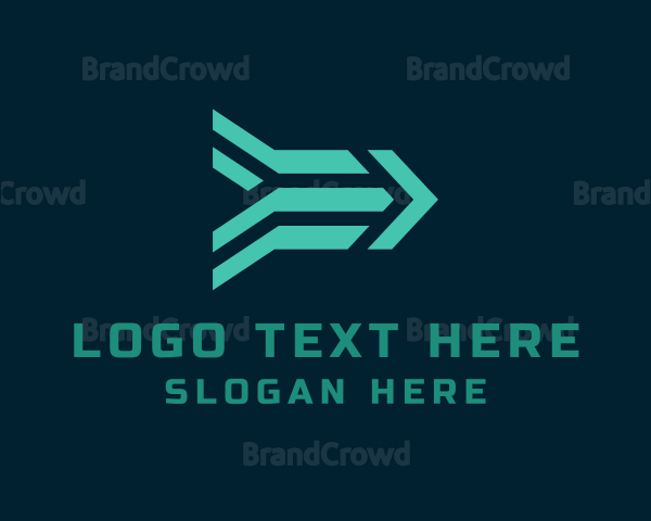 Abstract Shipping Arrow Logo