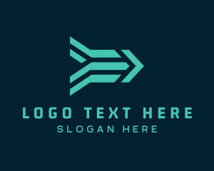 Logistics - Abstract Shipping Arrow logo design