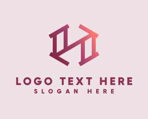 Polygon - Geometric Line Letter H logo design