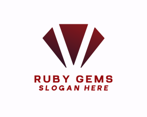 Ruby - Ruby Diamond Letter V logo design