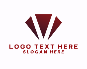 Ruby - Ruby Diamond Letter V logo design