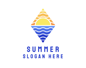 Sunset Beach Travel  logo design