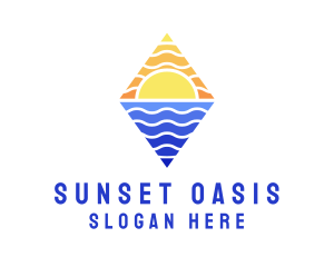 Sunset Beach Travel  logo design