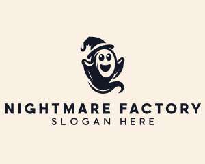 Scary Halloween Ghost logo design