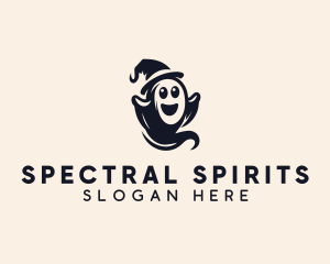 Scary Halloween Ghost logo design