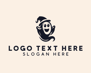 Creepy - Scary Halloween Ghost logo design