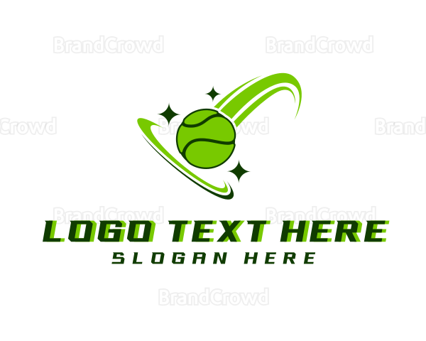 Tennis Ball Sports Logo