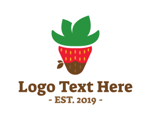 Farmer - Strawberry Choco Cowboy logo design