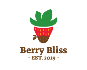Strawberry Choco Cowboy logo design