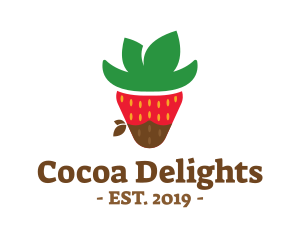 Strawberry Choco Cowboy logo design