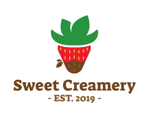 Strawberry Choco Cowboy logo design