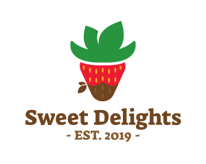 Strawberry Choco Cowboy logo design