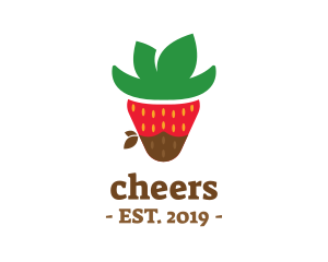 Farmer - Strawberry Choco Cowboy logo design