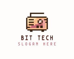 Retro Pixel Radio logo design