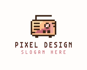 Retro Pixel Radio logo design