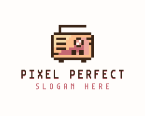 Retro Pixel Radio logo design