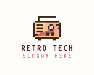 Retro Pixel Radio logo design