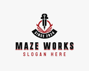 Laser Metalworks Machinery logo design