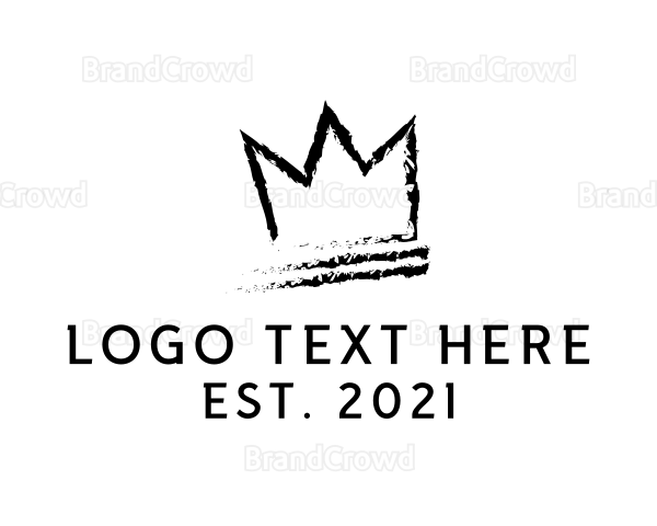 King Crown Ink Hipster Logo