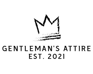 Menswear - King Crown Ink Hipster logo design