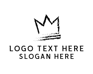 King Crown Ink Hipster Logo