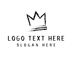 King Crown Ink Hipster logo design