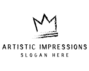 King Crown Ink Hipster logo design