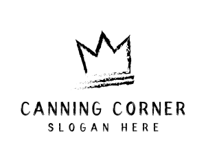 King Crown Ink Hipster logo design