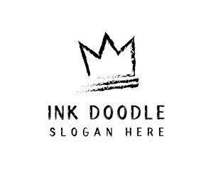 King Crown Ink Hipster logo design