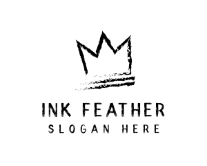 King Crown Ink Hipster logo design