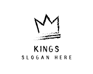 King Crown Ink Hipster logo design