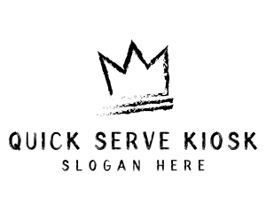 King Crown Ink Hipster logo design