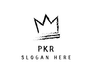 King Crown Ink Hipster logo design