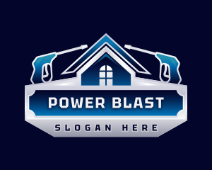 Power Wash Roof Cleaning logo design