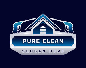 Power Wash Roof Cleaning logo design