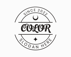 Yoga - Moon Sparkle Emblem Wordmark logo design