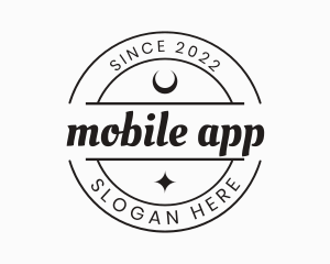 Yoga - Moon Sparkle Emblem Wordmark logo design