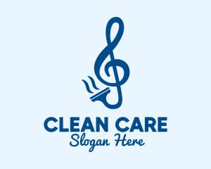 Clean Music Squeegee logo design