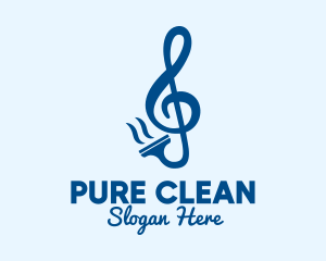 Clean Music Squeegee logo design