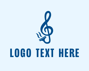 Music Shop - Clean Music Squeegee logo design