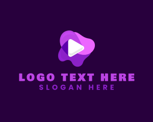 Video Player - Purple Slime Video logo design