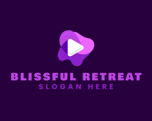 Play Button - Purple Slime Video logo design