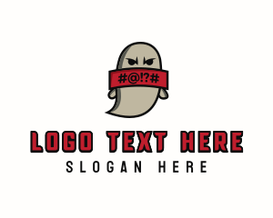 Rebel - Ghost Offensive Cursing logo design